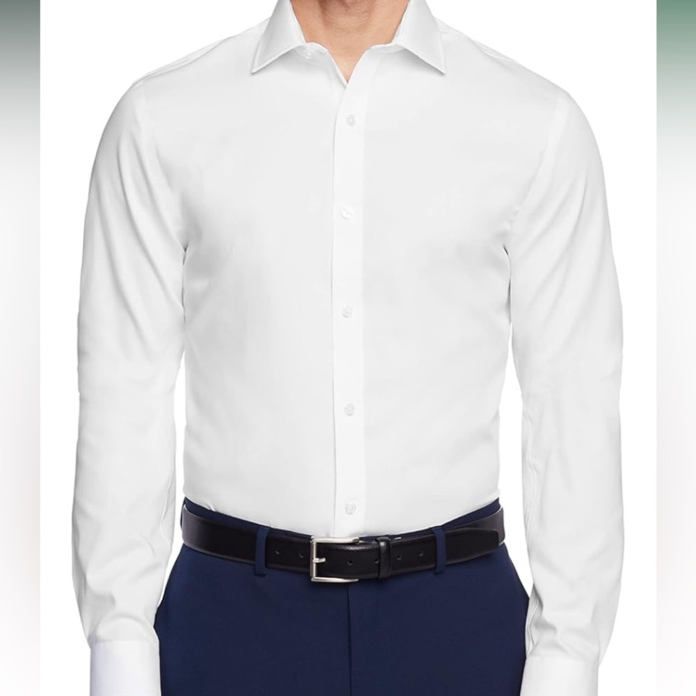 NWOT Tommy Hilfiger Men's Dress Shirt Slim Fit Non Iron Solid